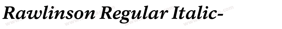 Rawlinson Regular Italic字体转换